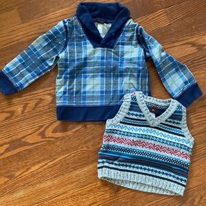 Tea boys sweater and sweatshirt both size 18-24 month